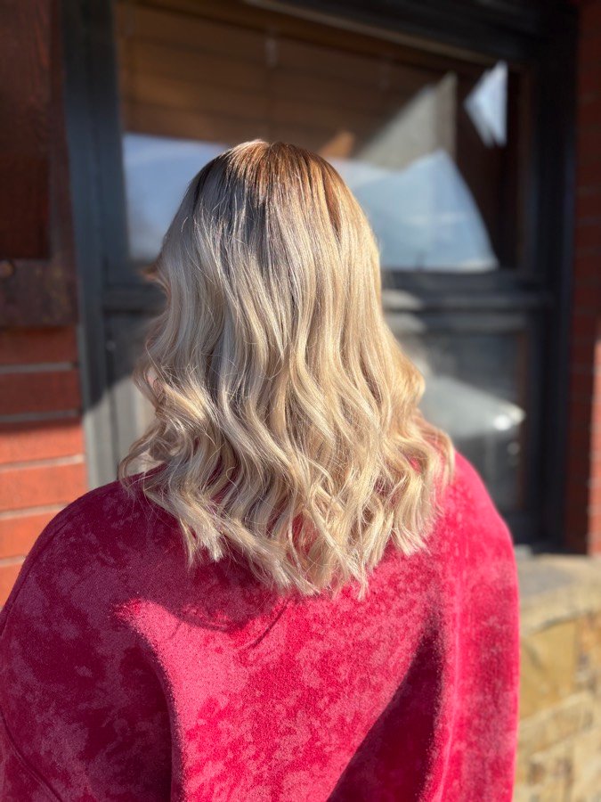Shadow root blonde balayage